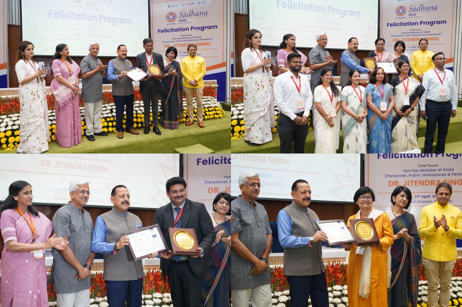 Top-performing Ministries, States, UTs, and government departments/agencies were presented with awards and certificates by MoS (PP), Dr. Jitendra Singh, at the SADHANA Saptah felicitation ceremony held in New Delhi - Image 5